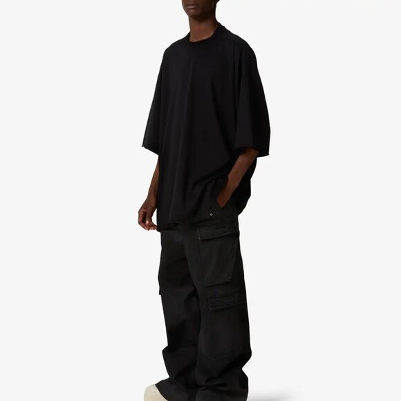 Rick Owens: OS Tommy Tee Black Organic Cotton One Size FW24 Porterville - Picture 11 of 12
